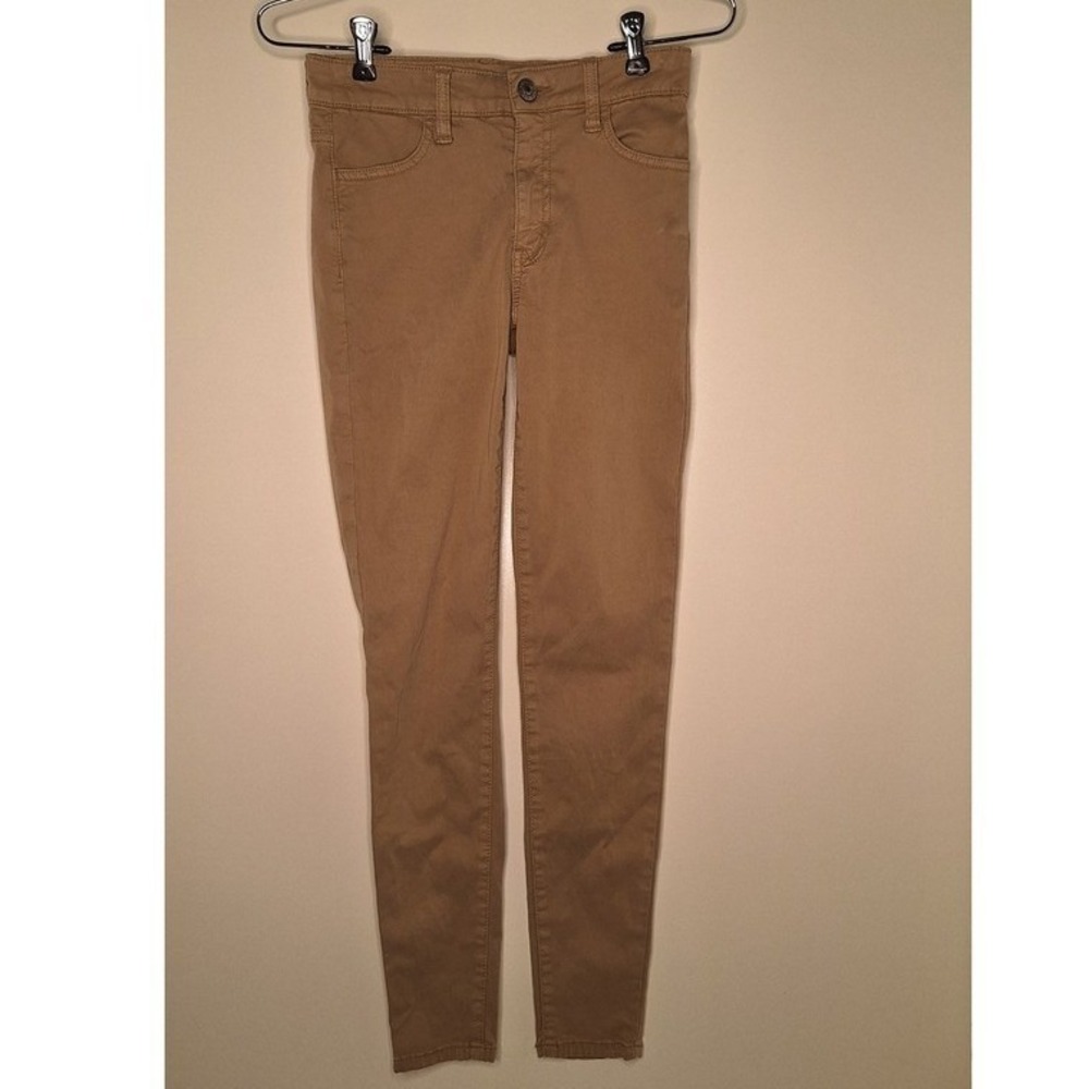 American Eagle Tan Khaki Stretch Skinny Pants Womens Size 0 Regular